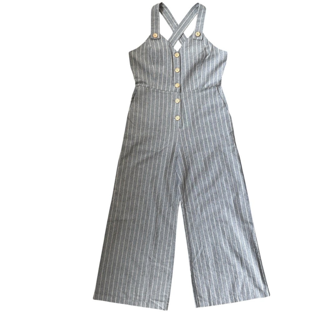 Laffaire Linen Overall Jumpsuit Size Large - Picture 2 of 11